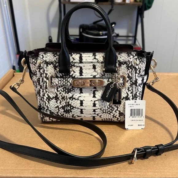 Coach Swagger 20 Exotic Colorblock Crossbody/Carryall Bag - Picture 1 of 16
